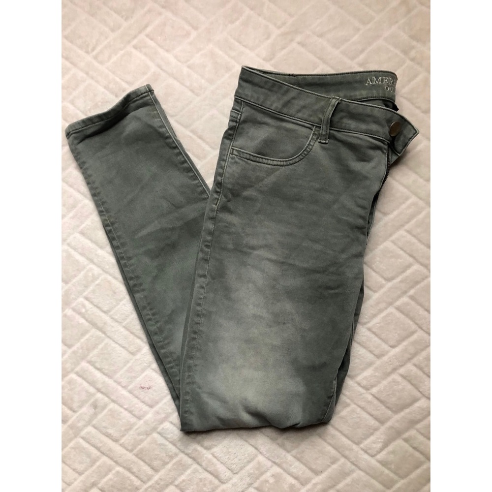 American Eagle skinny jeans green
